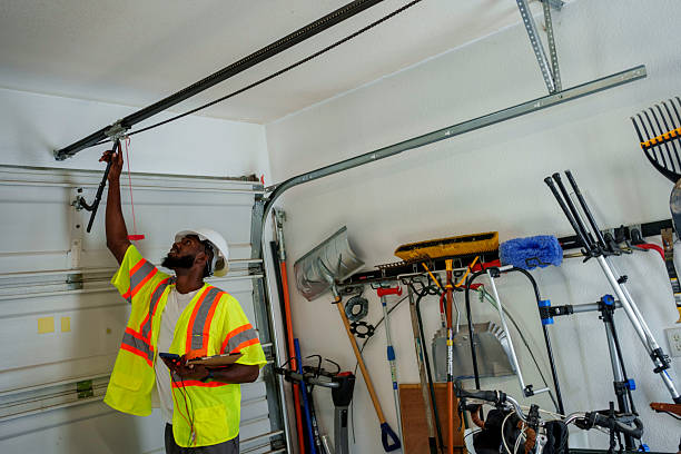 Professional Garage Door Panel Replacement technician working in Wilber, NE